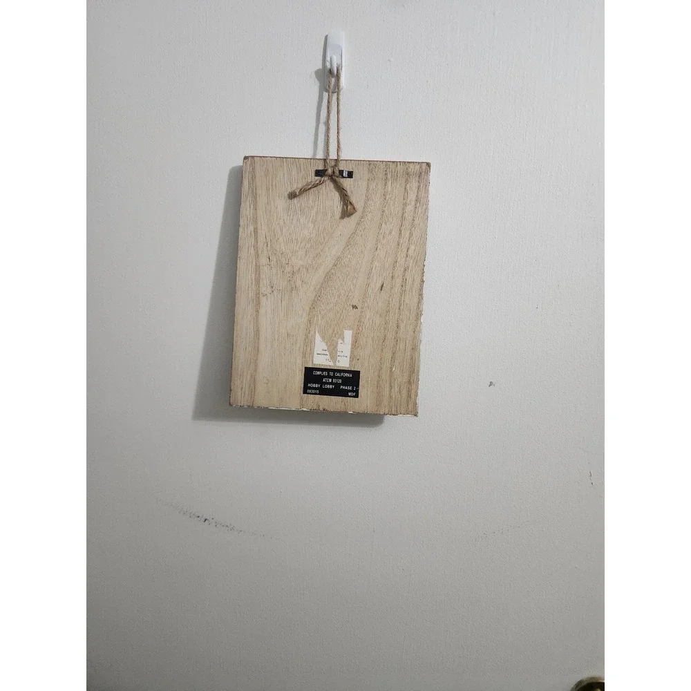 Hobby Lobby Rustic Wood Love Photo Holder Wall Decor Burlap Clip White Wash